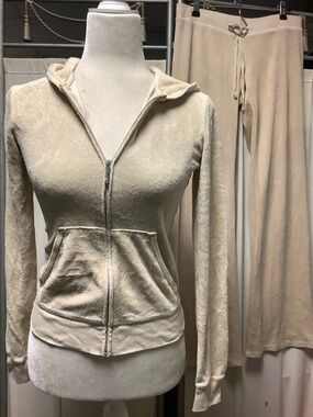 Juicy Couture 90s Velour Pants 31 x 32 Terry Zip-Up Hoodie